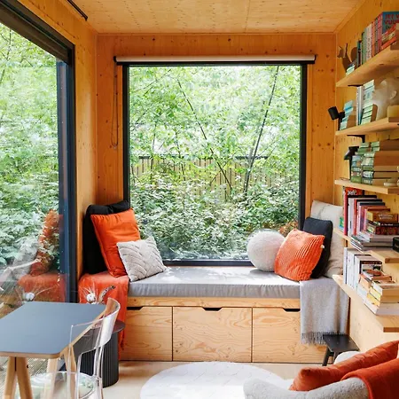 Vakantiehuis Tiny House Miyo - Welness In The Woods With Garden Tub Nunspeet